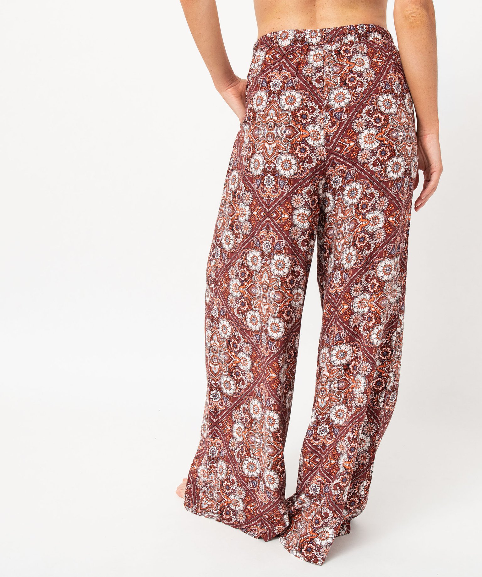 Pantalon de pyjama ample à motifs fleuris femme imprime | GEMO