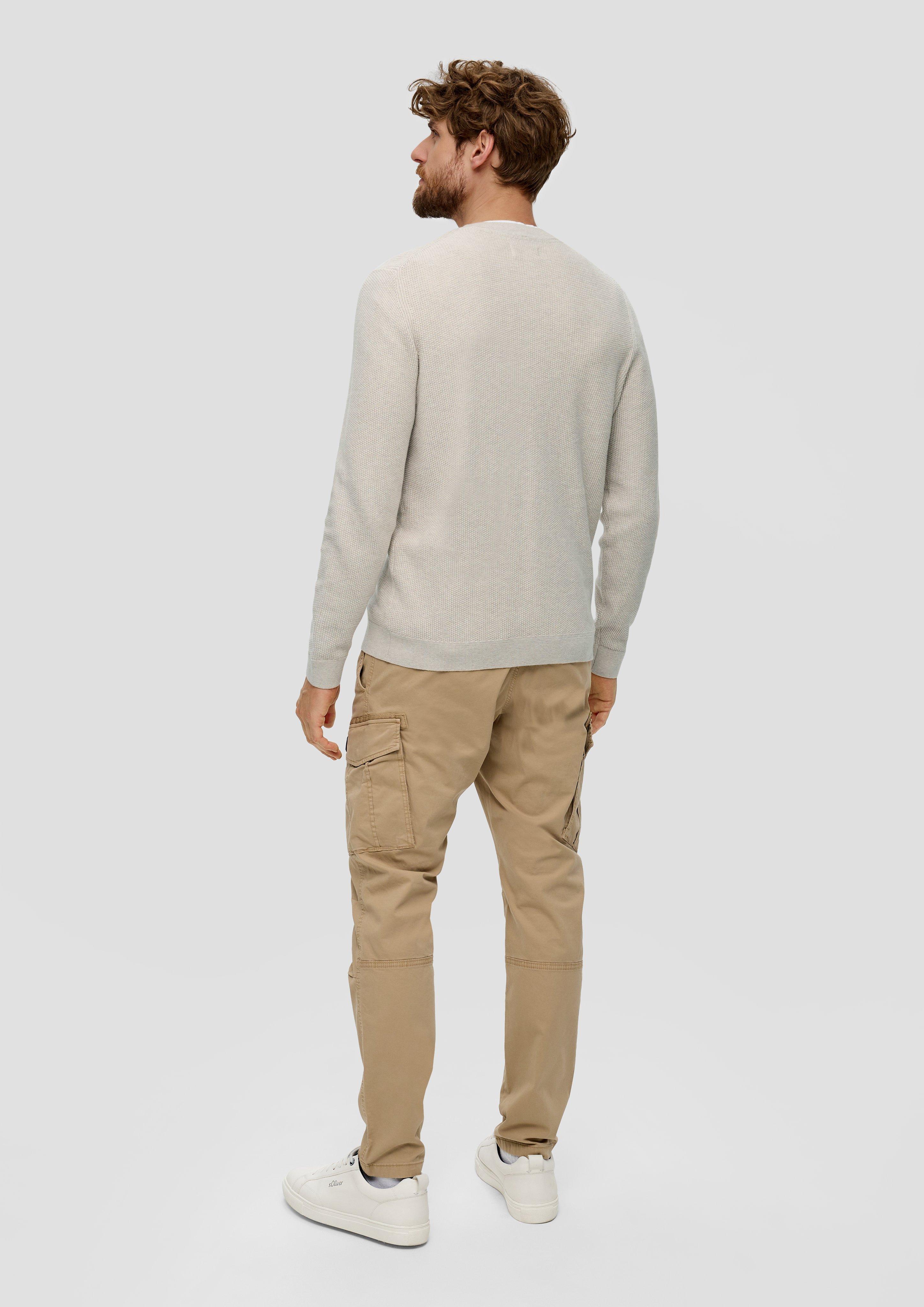 Strickpullover mit Rippelementen  2144086-80W0