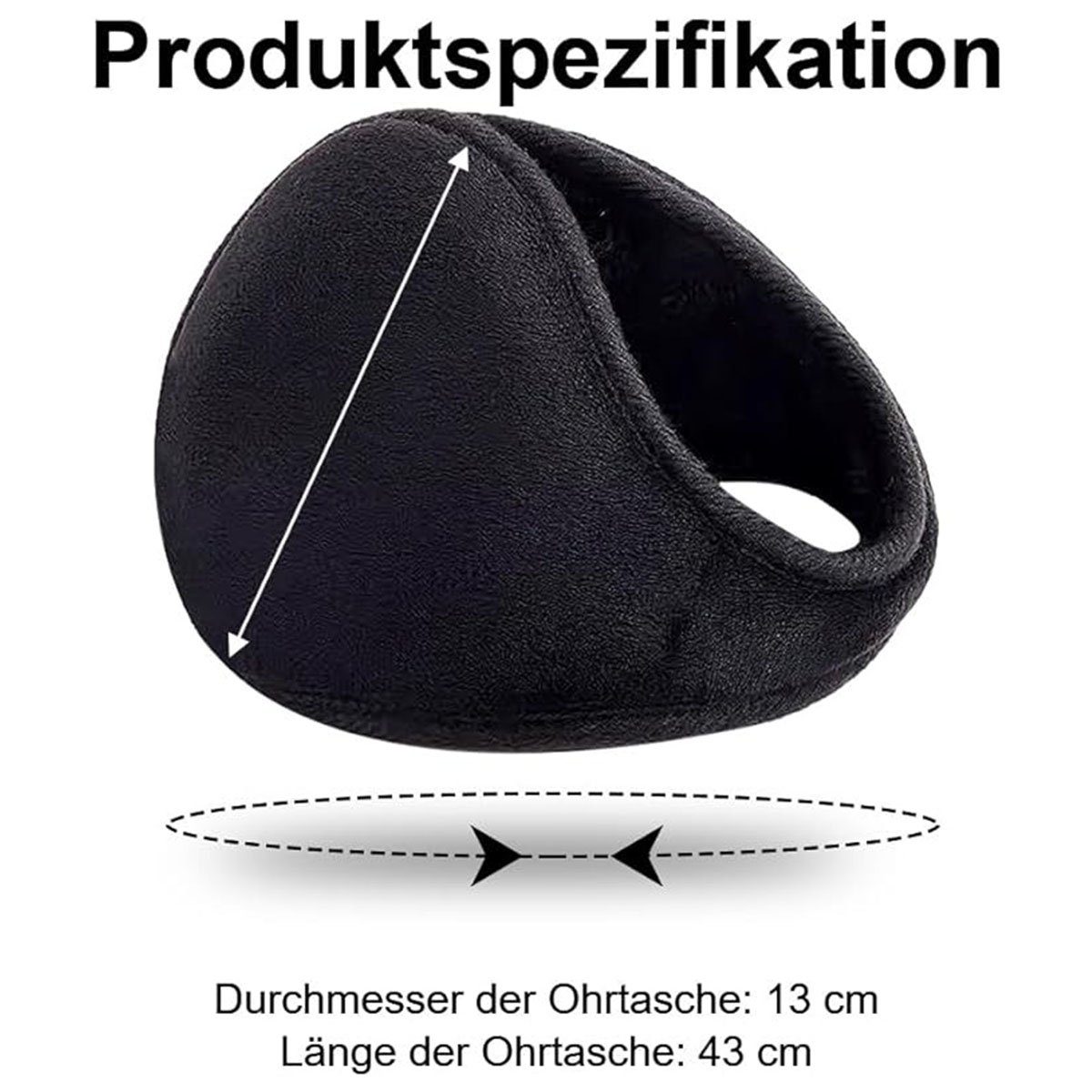 COUNJOYING Ohrenwärmer Ohrwärmer Damen & Herren, Rückentragend Plüsch Verdickt Ohrenschützer (1-St)