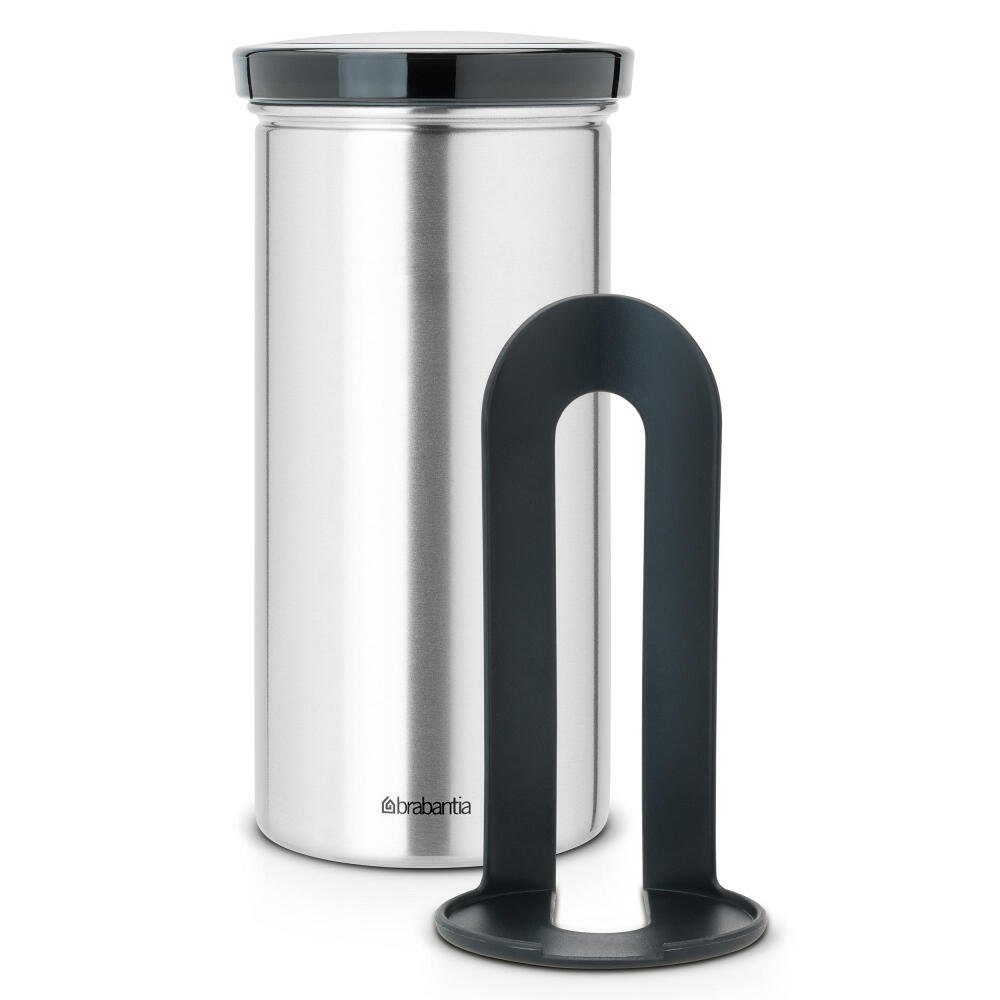 Brabantia Kaffeedose für 18 Pads Matt Edelstahl Deckel Grauschwarz, Edelstahl, (1-tlg)