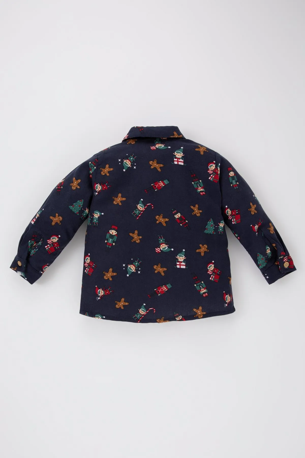 DeFacto  Twill-Langarmshirt mit Weihnachtsmotiv für Babys und Jungen mit Fliege