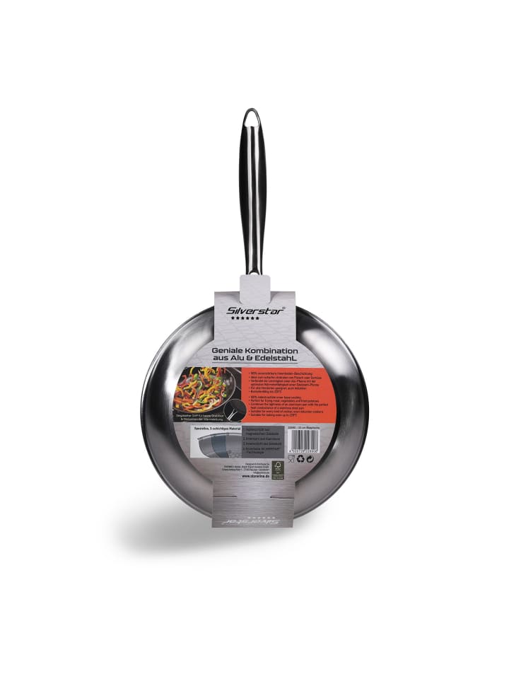 Stoneline Edelstahlpfanne Bratpfanne | ohne Deckel in Edelstahl | 24cm günstig kaufen 24 cm