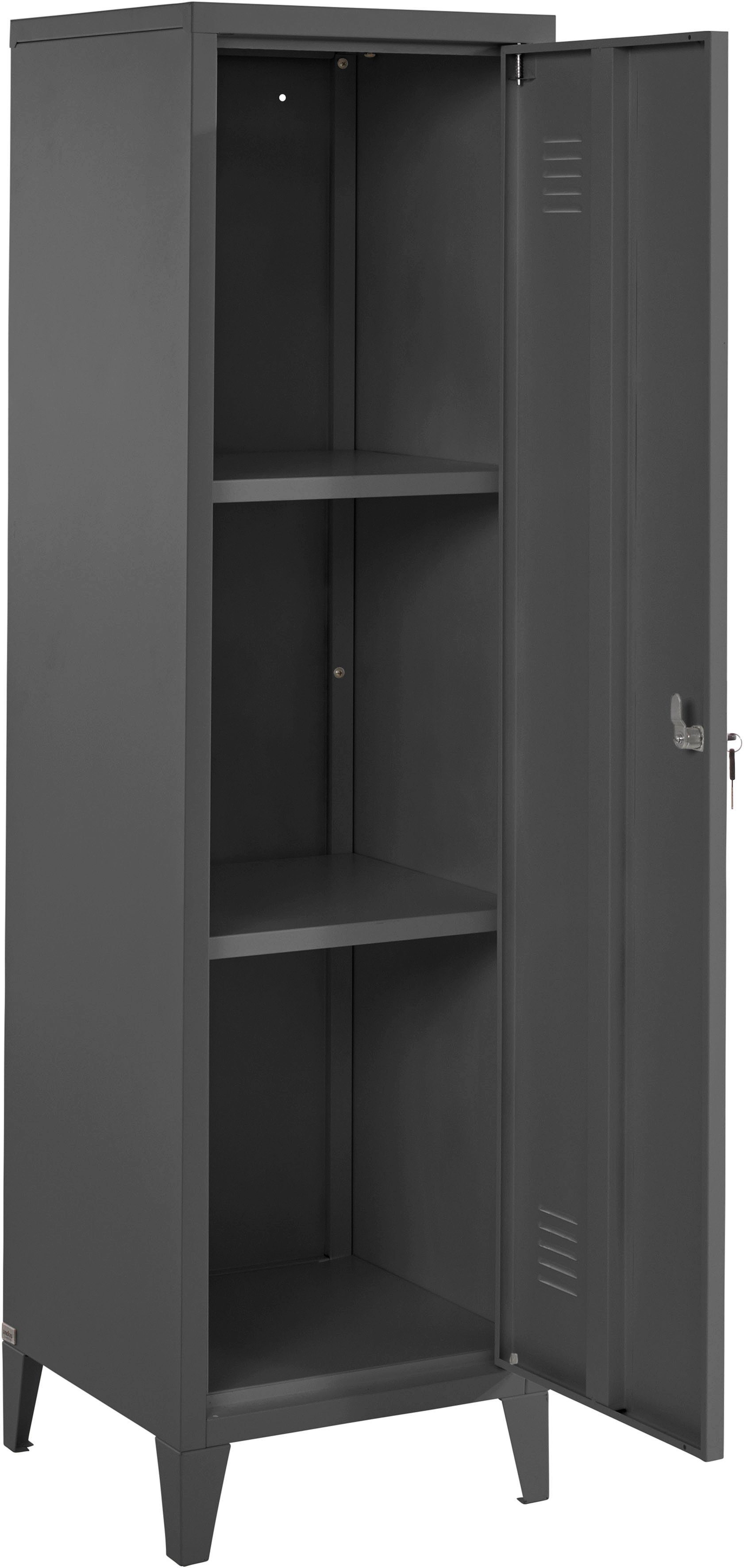 andas Midischrank Jensjorg Midischrank aus Metall, 2 x Einlegeböden hinter der Tür, Höhe 137 cm