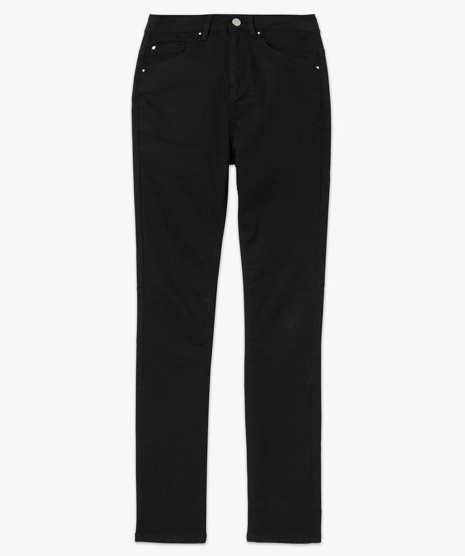Pantalon femme coupe Regular taille normale noir | GEMO
