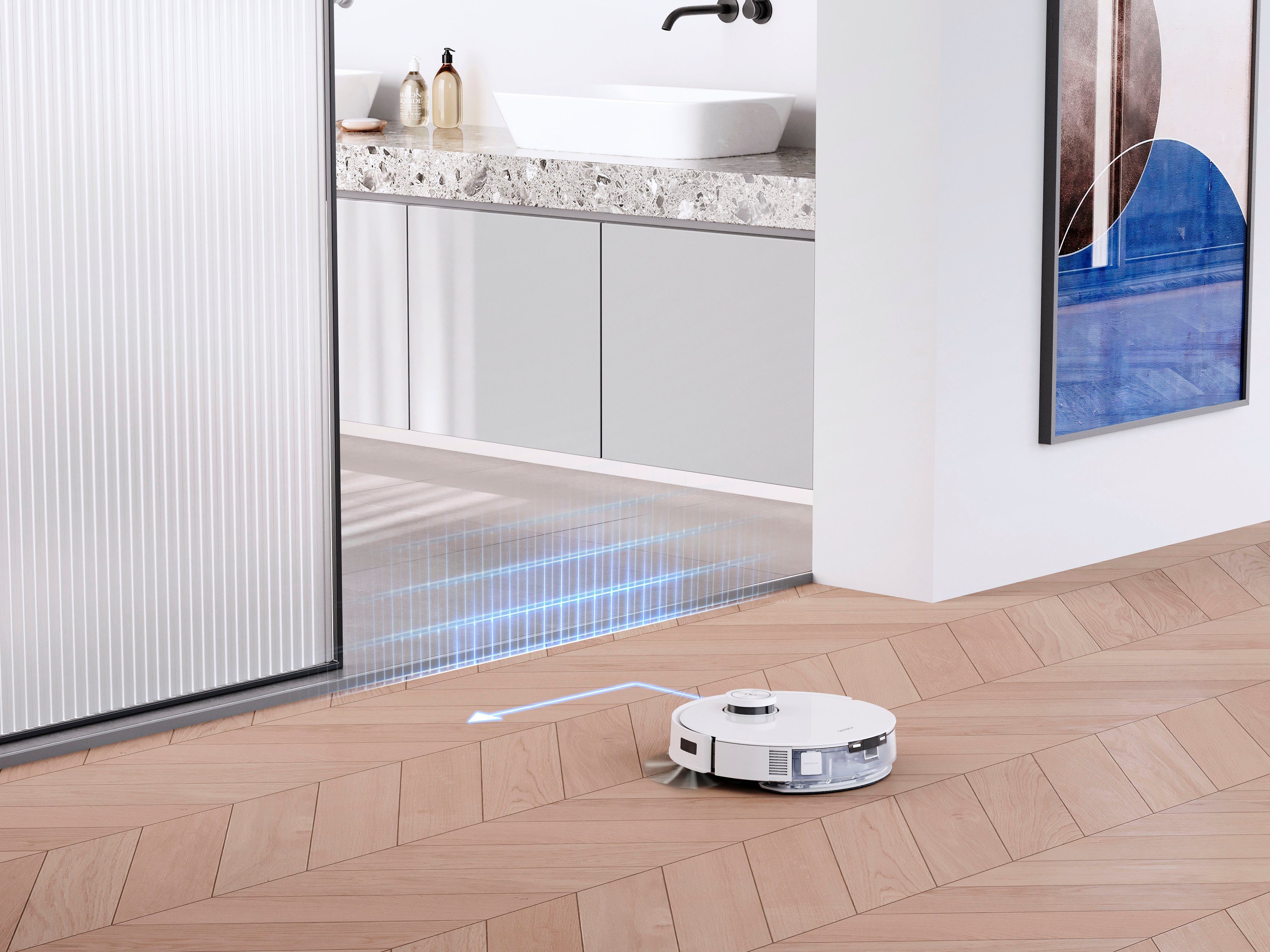 ECOVACS Nass-Trocken-Saugroboter DEEBOT T10, 45 W, 3000PA, DToF-Laser, KI Hinderniserkennung, für alle Fussbodenarten