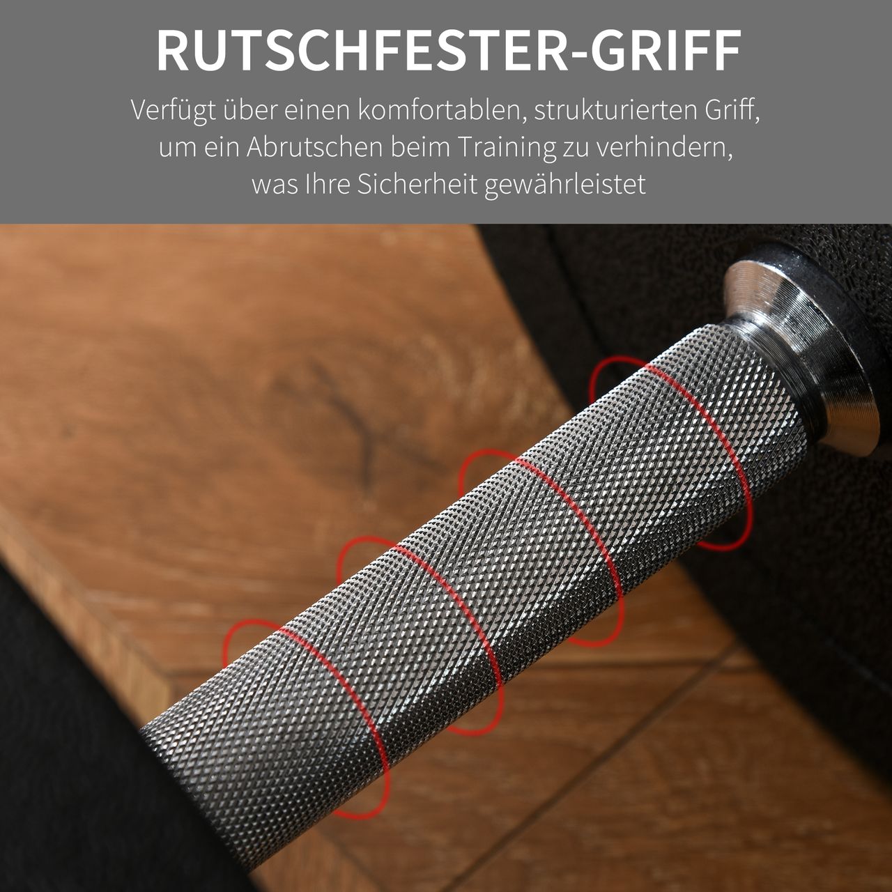 HOMCOM Kurzhantel Set 30KG Hantelset mit Hantelscheiben für Zuhause Schwarz Krafttraining