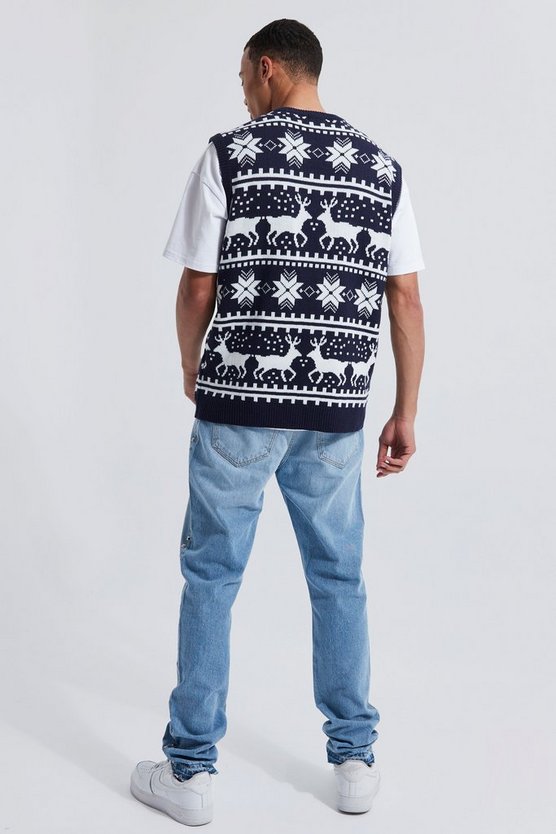 Tall Weihnachtspullunder mit Rentieren
