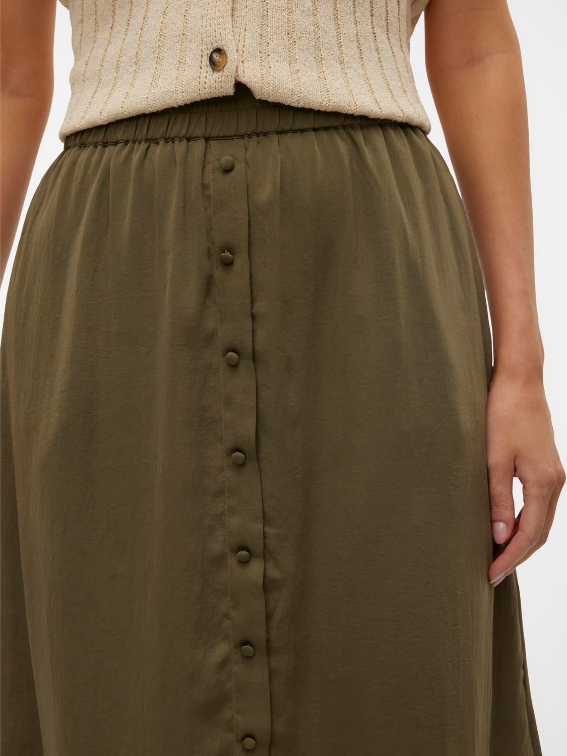 VMSUNNY Hohe Taille Midirock