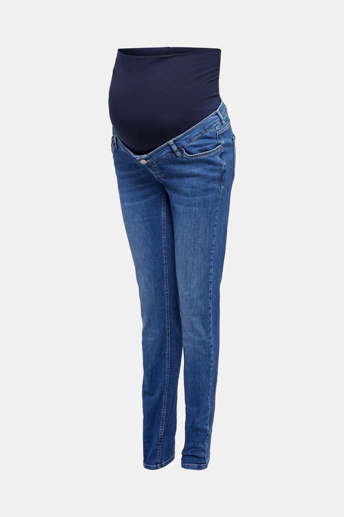Stretch-Jeans mit Überbauchbund
