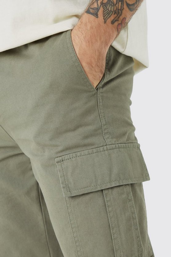 Twill Cargo-Hose mit geradem Bein