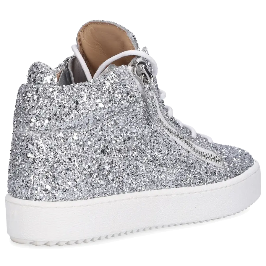 Giuseppe Zanotti - Sneaker high KRISS Glitter - grau