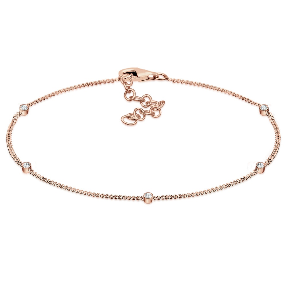 Elli Elli Bracelet Femme Basic Modern avec Cristaux en Argent Sterling 925 Bracelet
