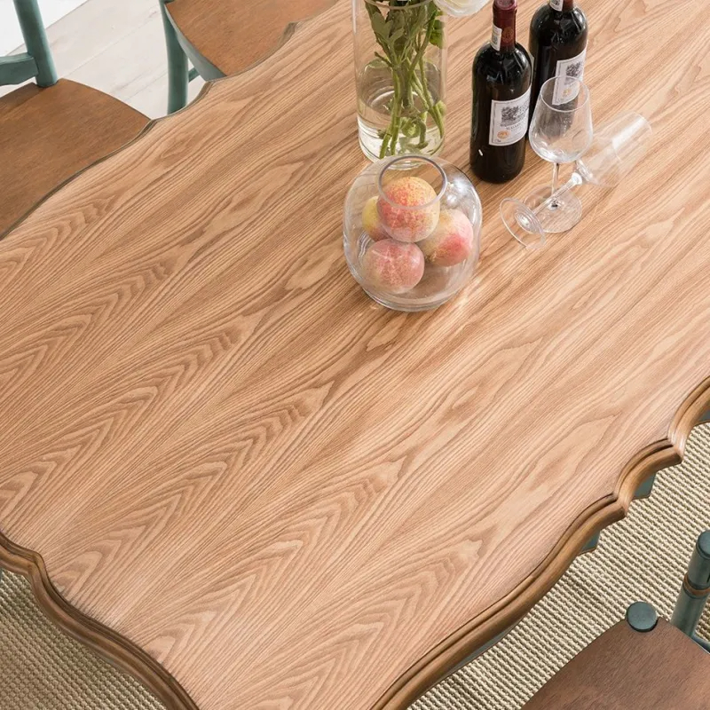 Solid wood dining table and chair combination of European dining table Mediterranean style-1.8m