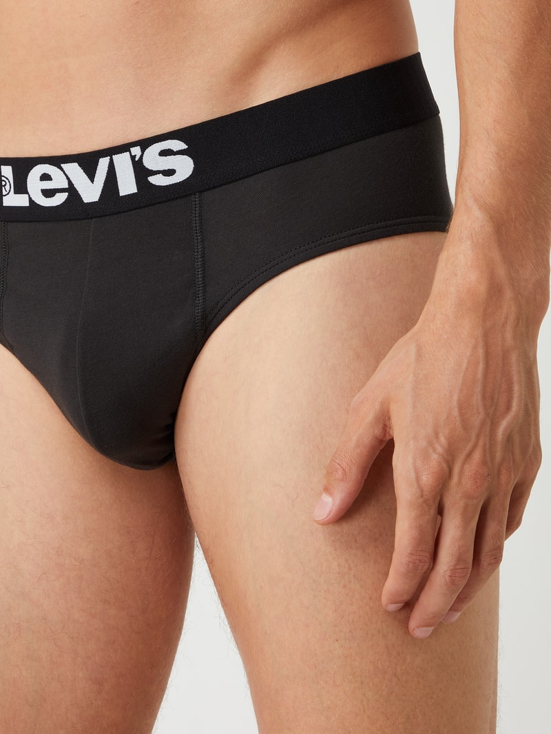 Slip mit Stretch-Anteil im 6er-Pack in schwarz