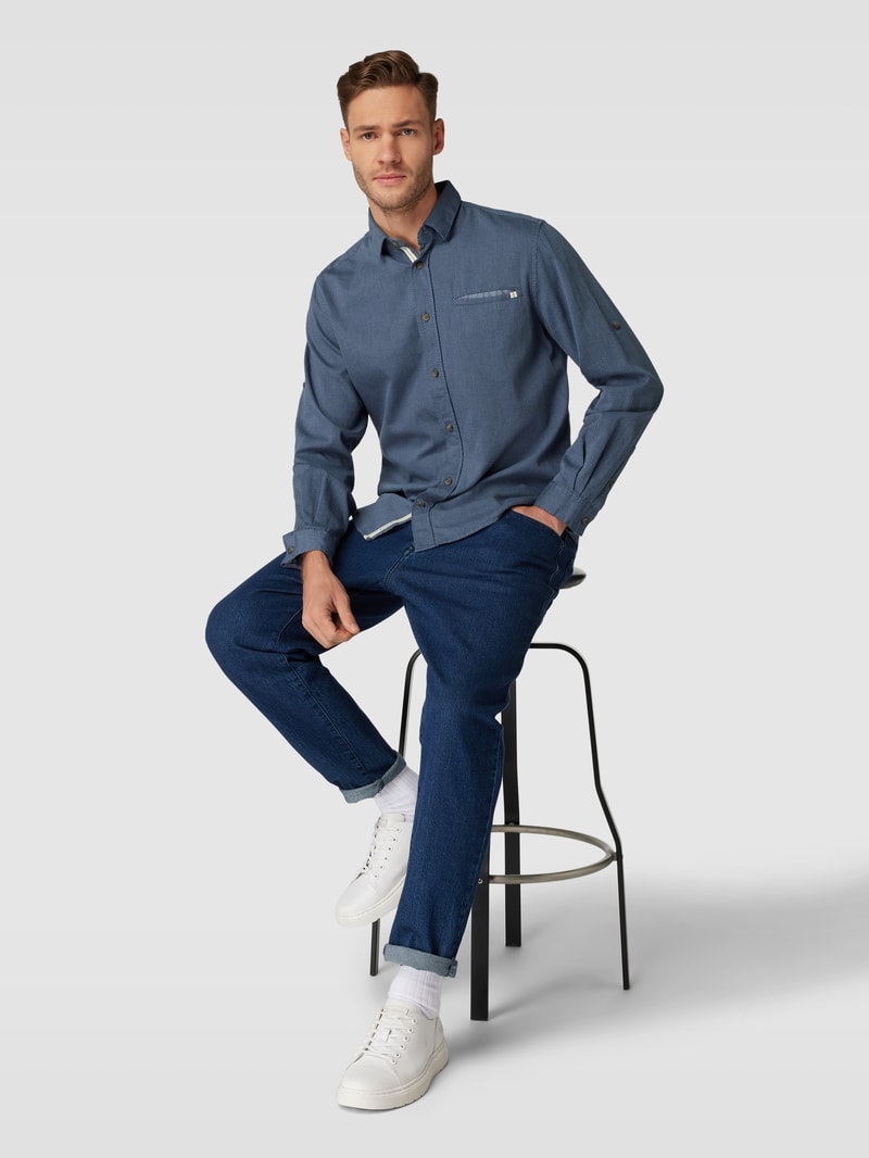 Regular Fit Freizeithemd mit Kentkragen in royalblau