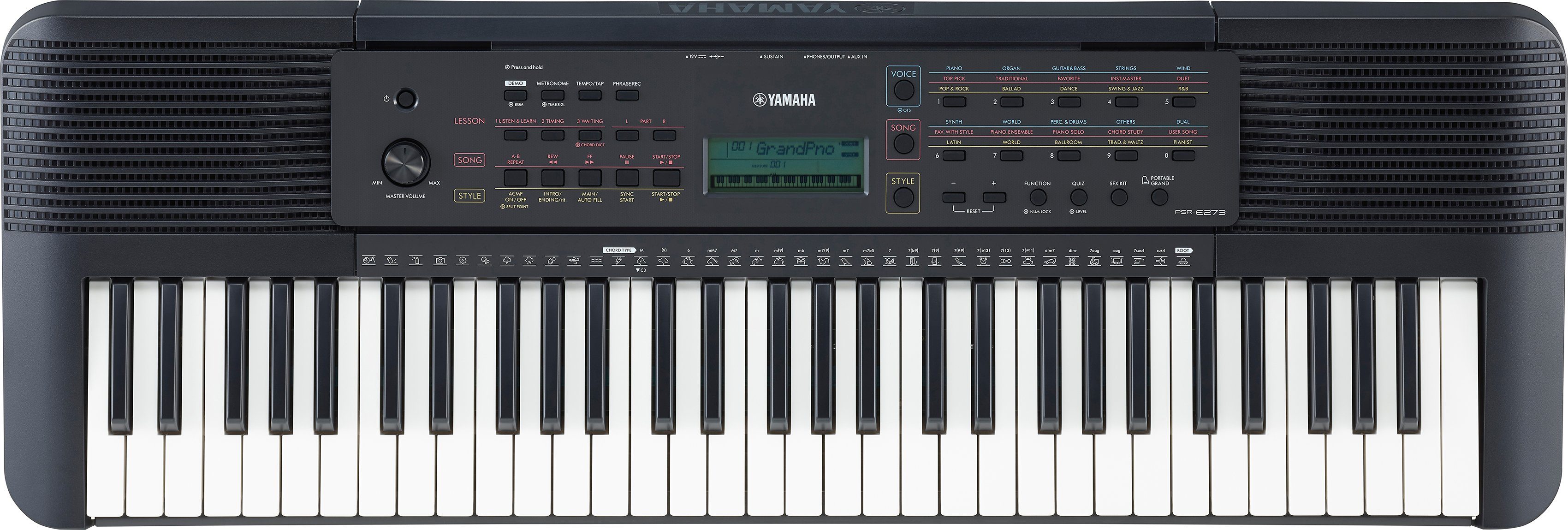 Yamaha Home-Keyboard PSR-E273, mit Lernfunktion und Quizmodus