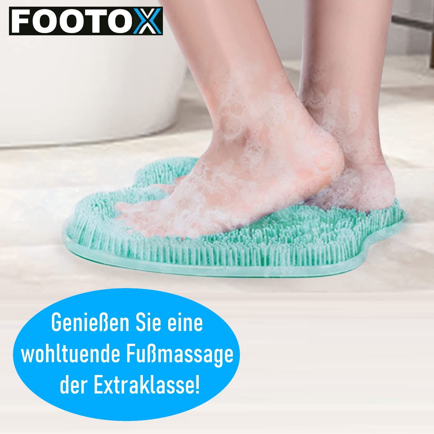 MAVURA Fußbürste FOOTOX Silikon Fußwaschbürste Duschmatte Fuß Massage Bürste, Fußmassagegerät Reinigung Fußreiniger Fußpflege Peeling