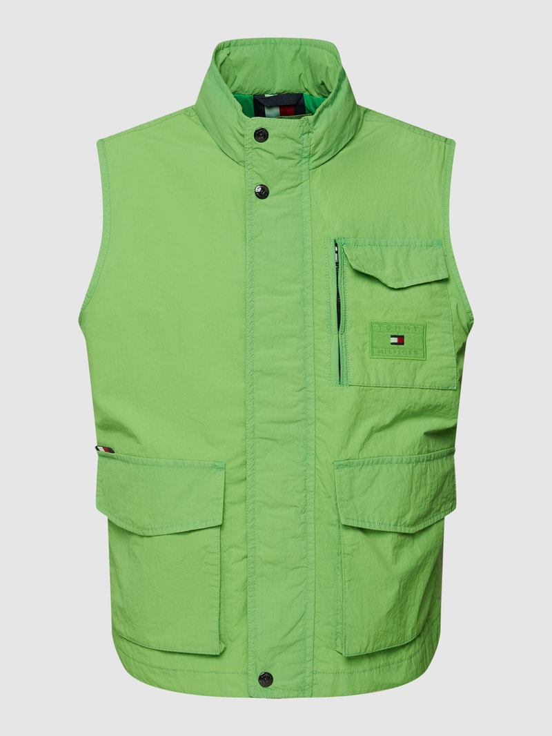 Weste mit Label-Patch in grasgrün
