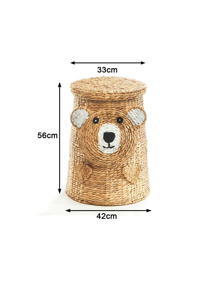 kobolo Wäschekorb BEAR72 in Braun günstig kaufen onesize