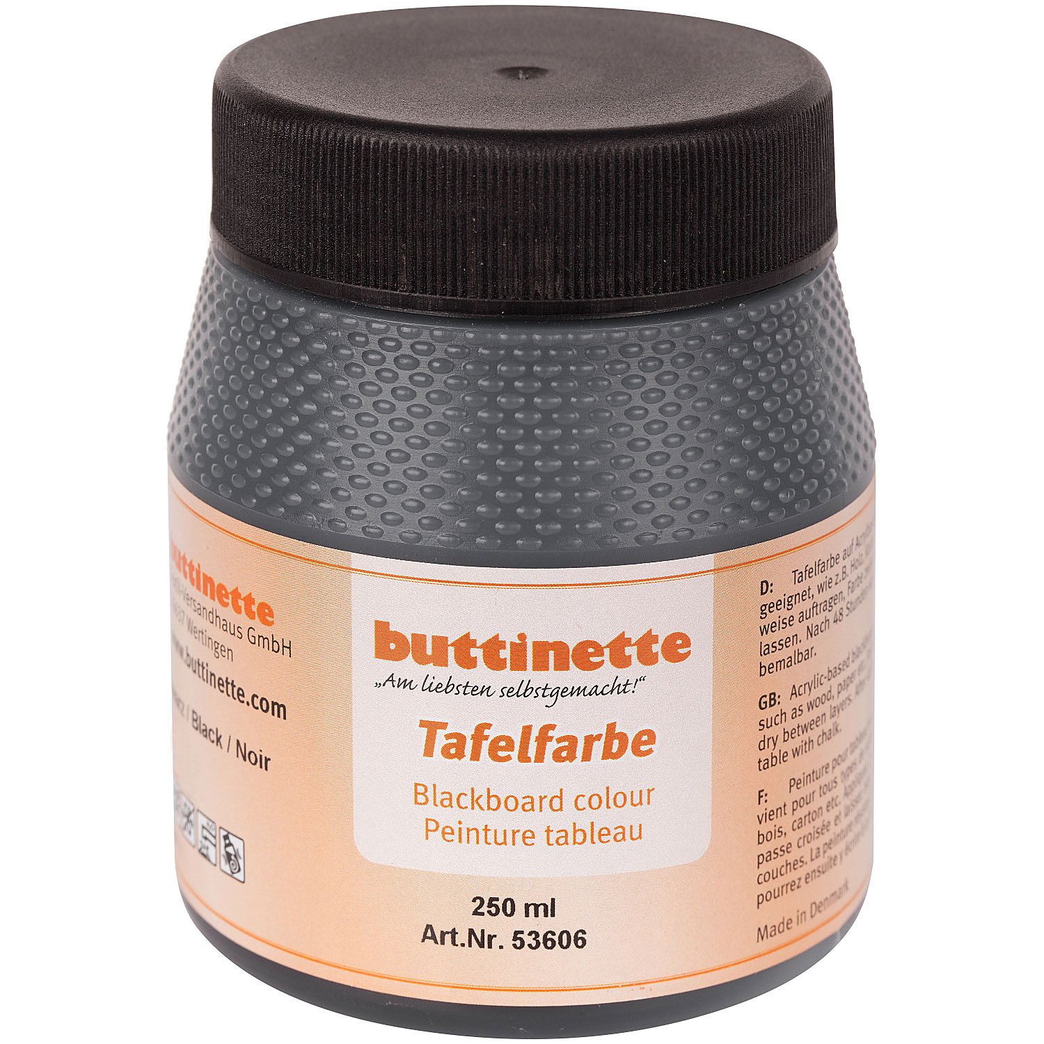 buttinette Tafelfarbe, schwarz, 250 ml