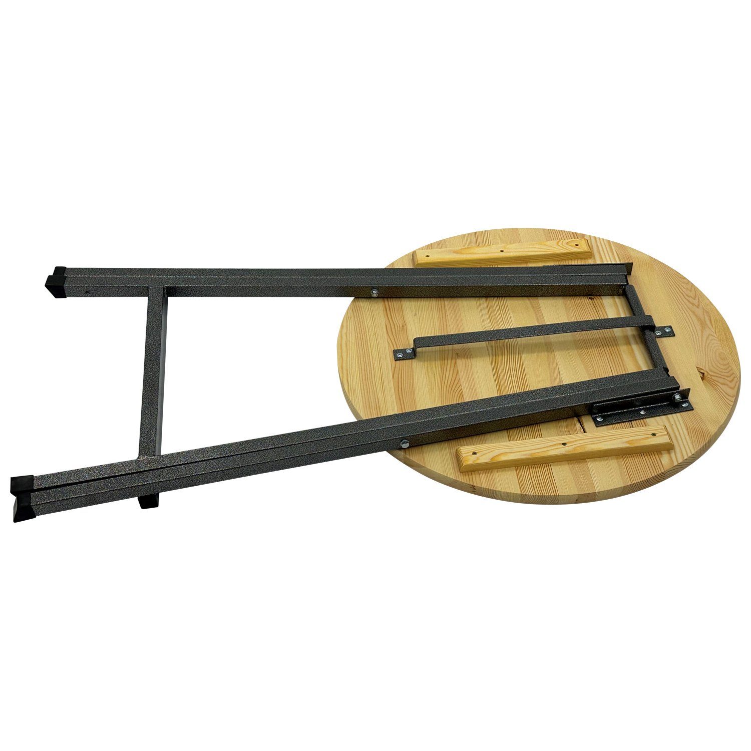 DEGAMO Stehtisch ZÜRICH (1-St), Tischplatte Kiefer rund 78cm, klappbar, Gestell Stahl