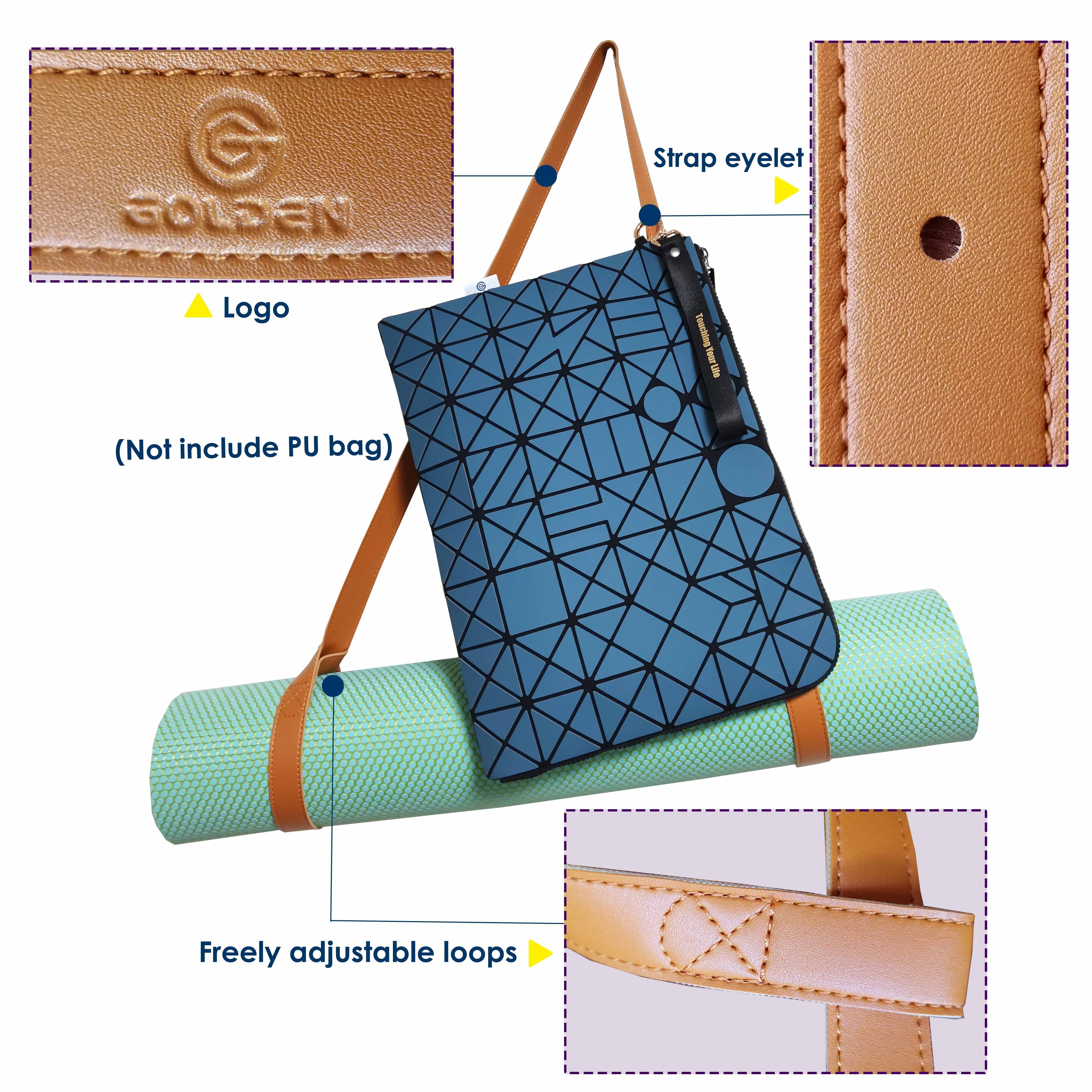 GOLDEN Yogamatte GOLDEN®Kühlen Yogamatte Besondere für Sommer rutschfest aus Kautschuk grüne Gymnastikmatte mit Tragegurt XL 4.0mm Dicke 183cm Länge 61cm Breite für Fitness Pilates & Gymnastik, Dein Körper kühler als in der Luft