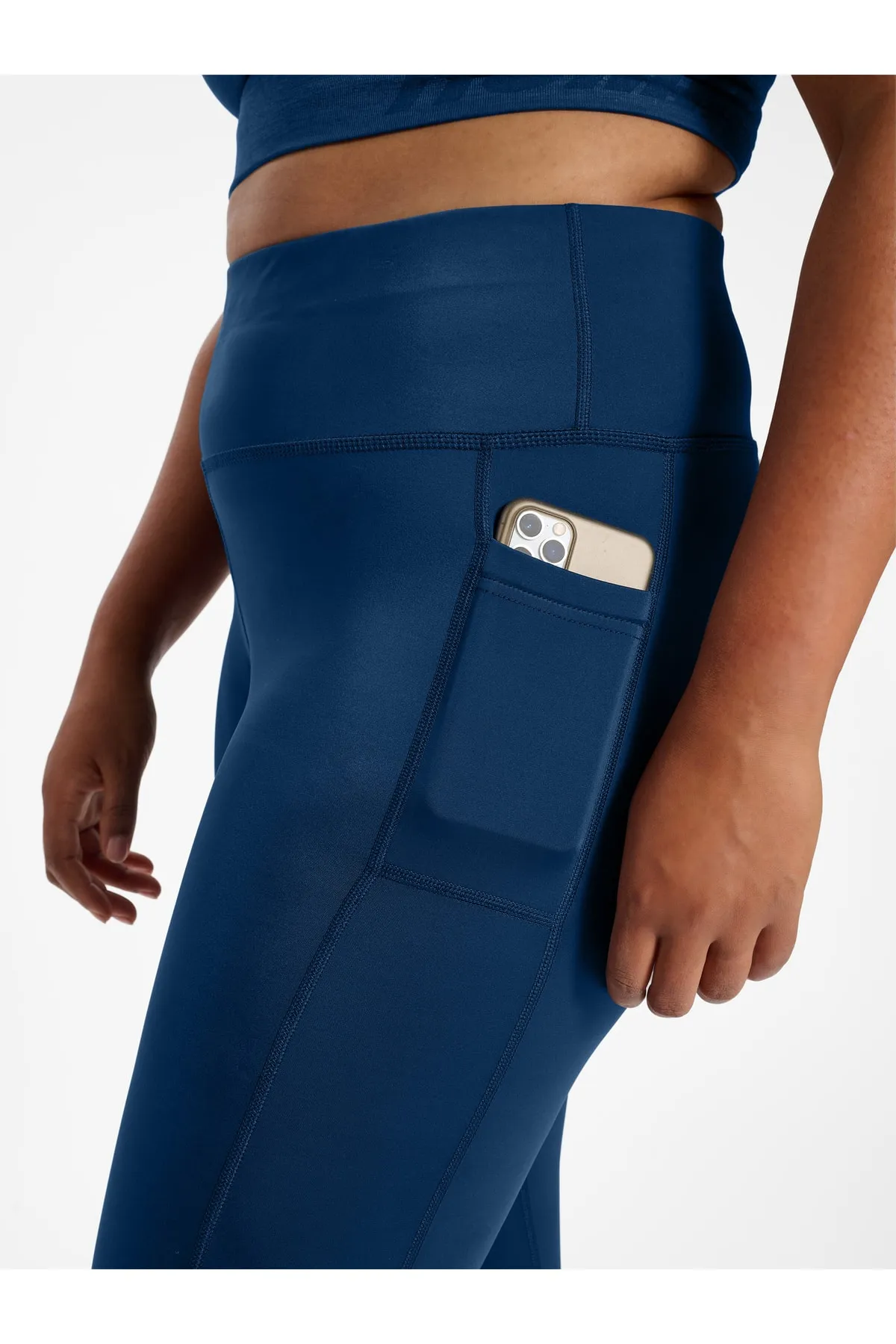 hummel  Sport-Leggings - Blau - Mittlerer Bund