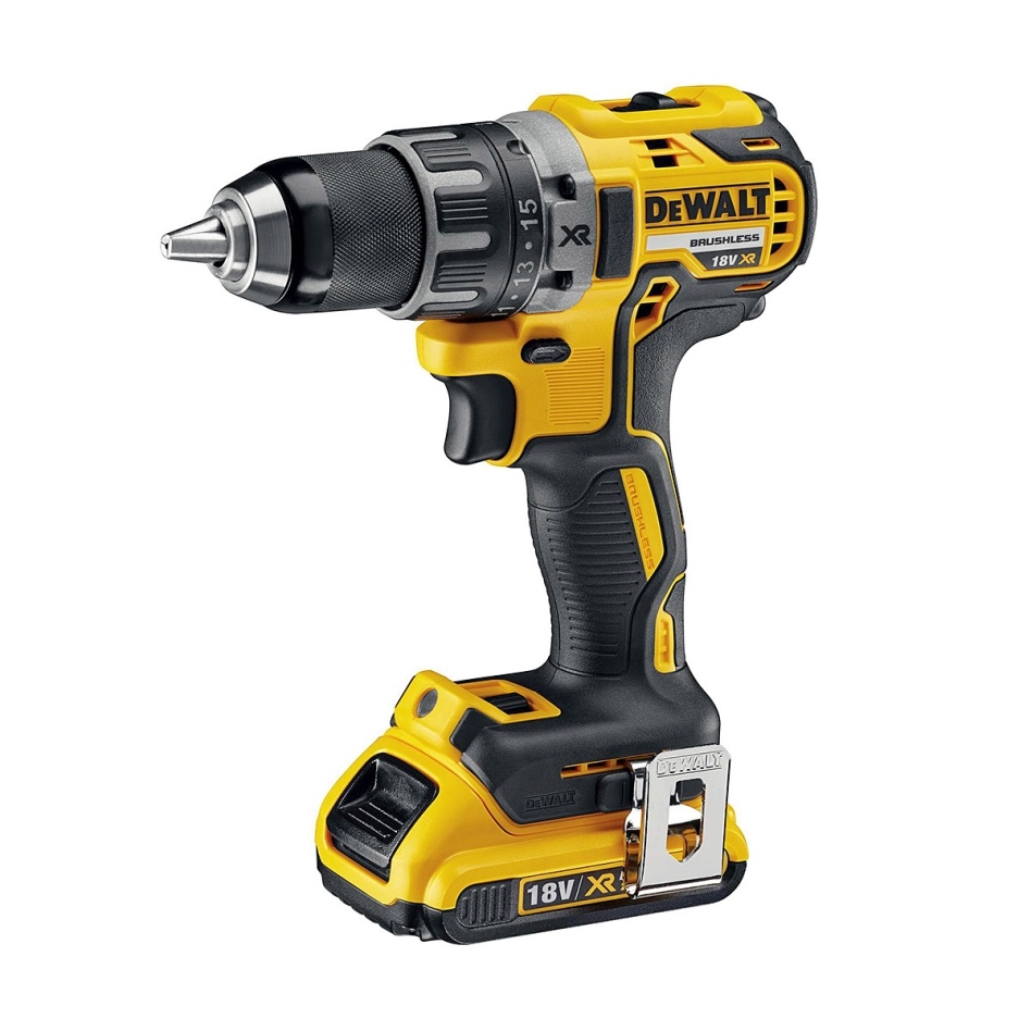DeWalt DCD791D2-QW belaidis gręžtuvas bešepetis 18 voltų 2,0 Ah ličio jonų akumuliatorius
