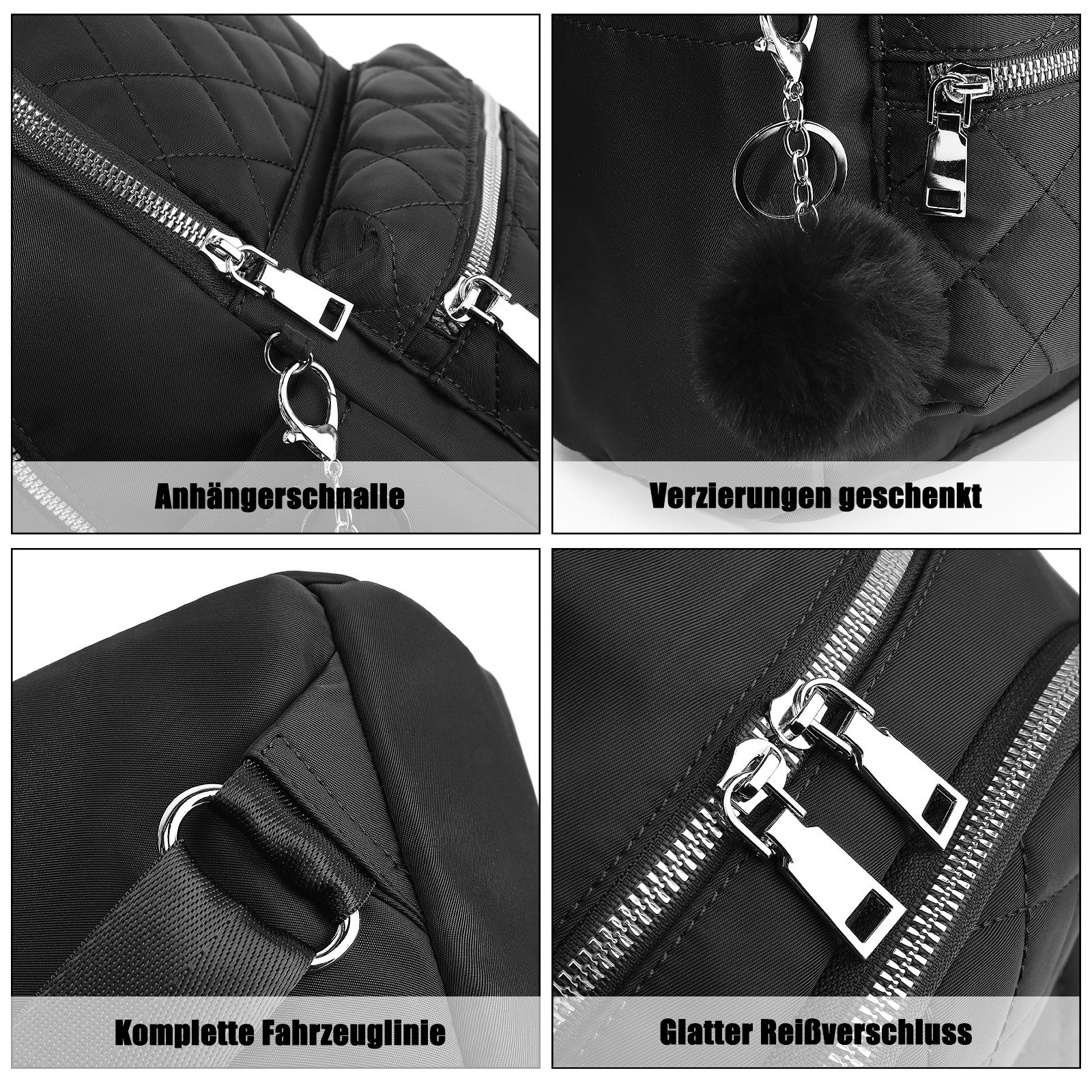 TAN.TOMI Cityrucksack Cityrucksack, Damen Klein Rucksack, Nylon Wasserdicht Daypacks, Für Schule Travel Wandern Arbeit