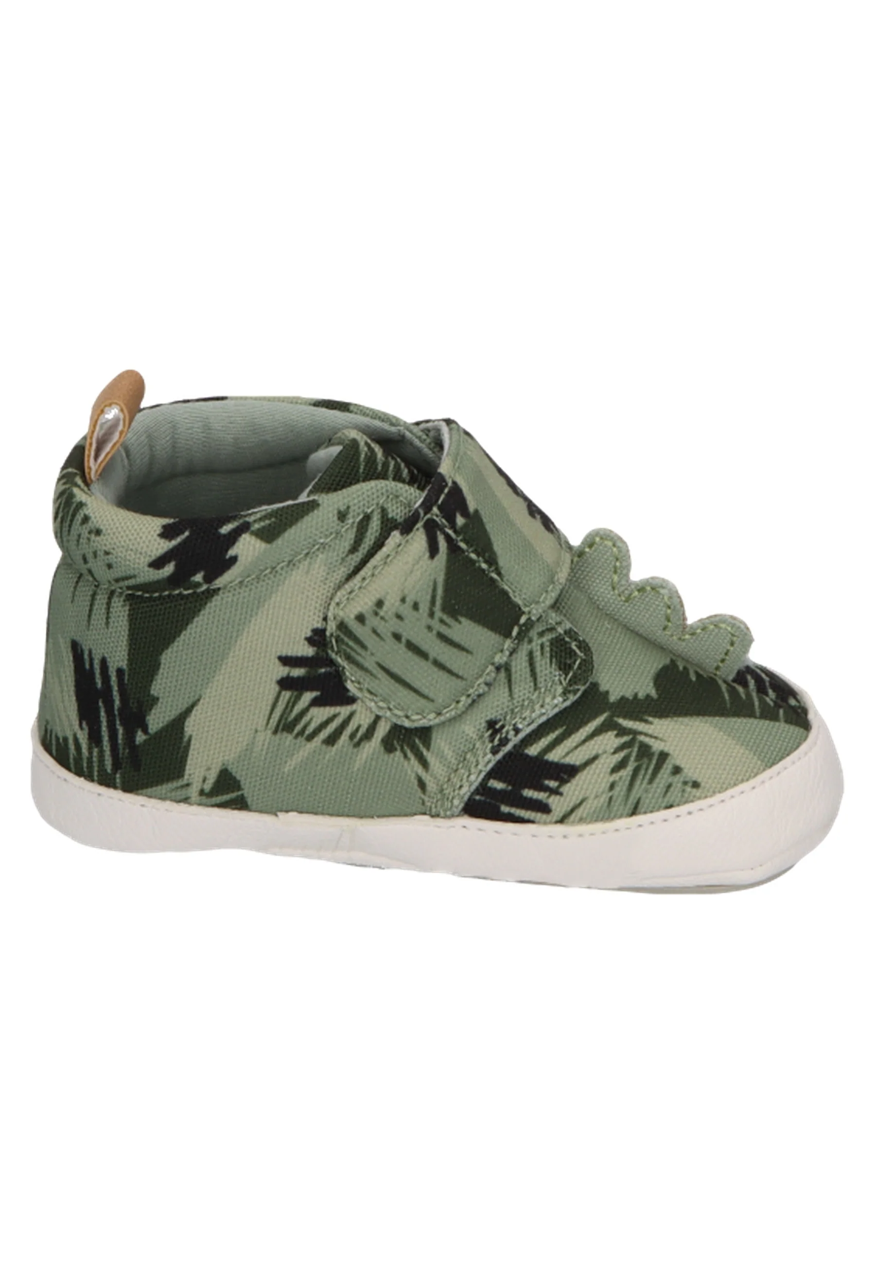 Babyschuh mit Jungle-Muster und Dinozacken