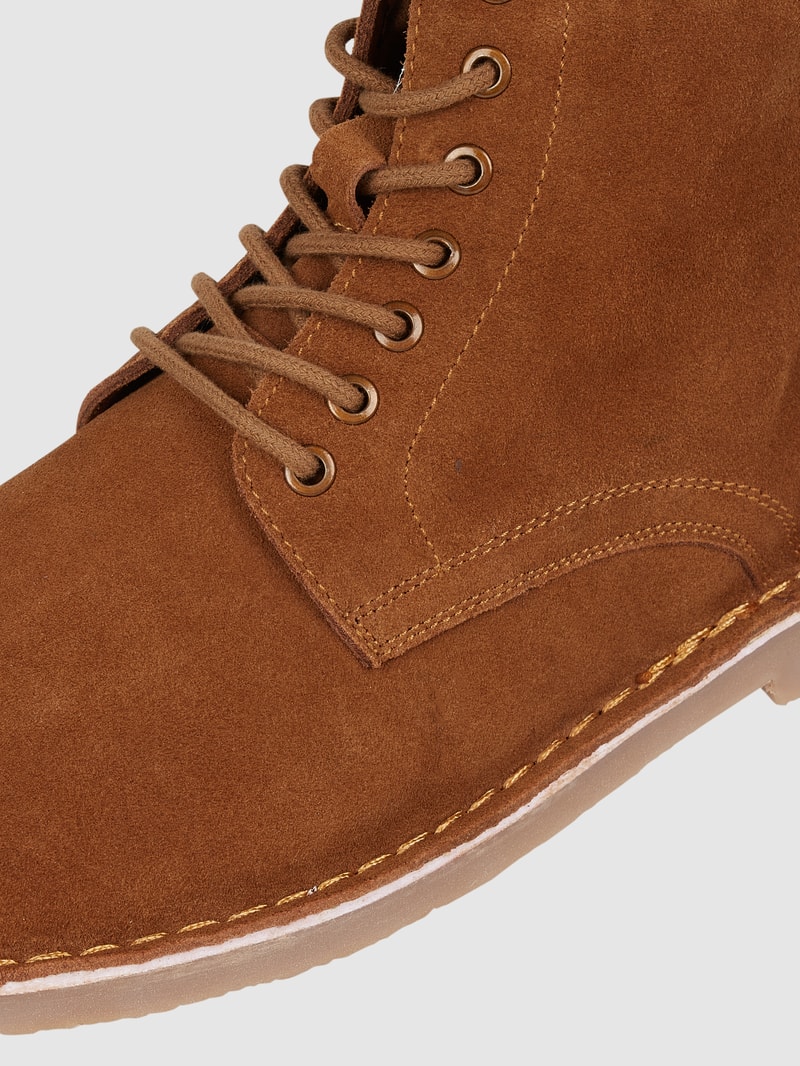 Boots aus Veloursleder Modell 'Bruce' in mittelbraun