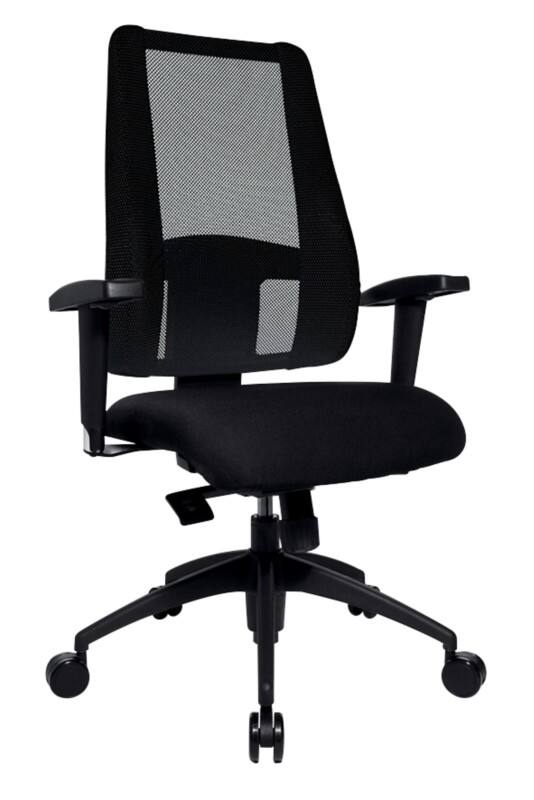 TOPSTAR Ergonomischer Bürostuhl Lady Sitness® Deluxe Netzstoff, Stoff Schwarz
