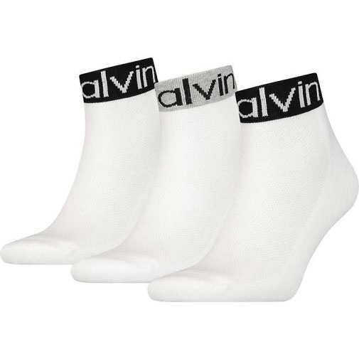 Calvin Klein Socken CK Men Quarter 3P Logo Welt 3er Pack