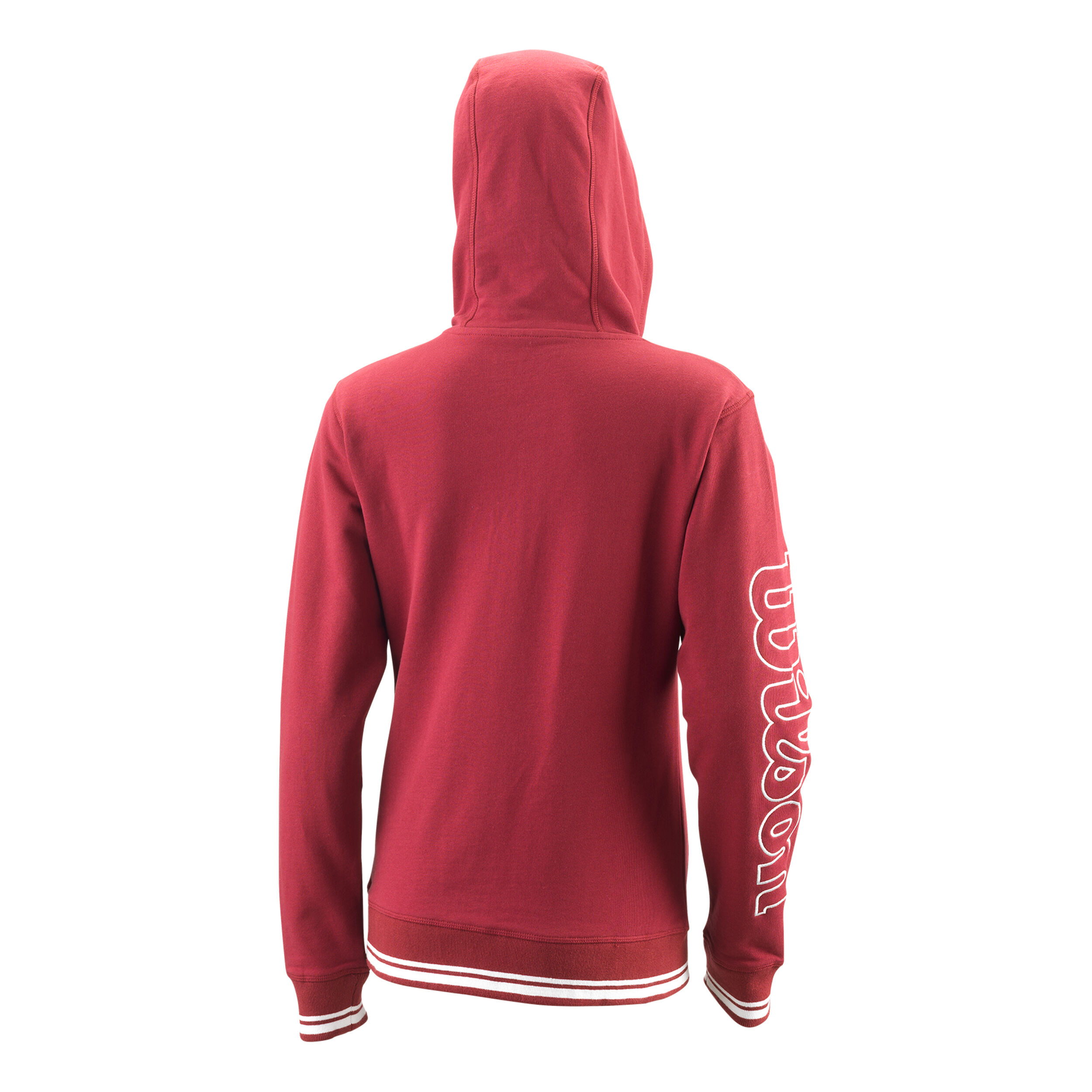 Team II Sweatjacke Damen - Dunkelrot, Weiß