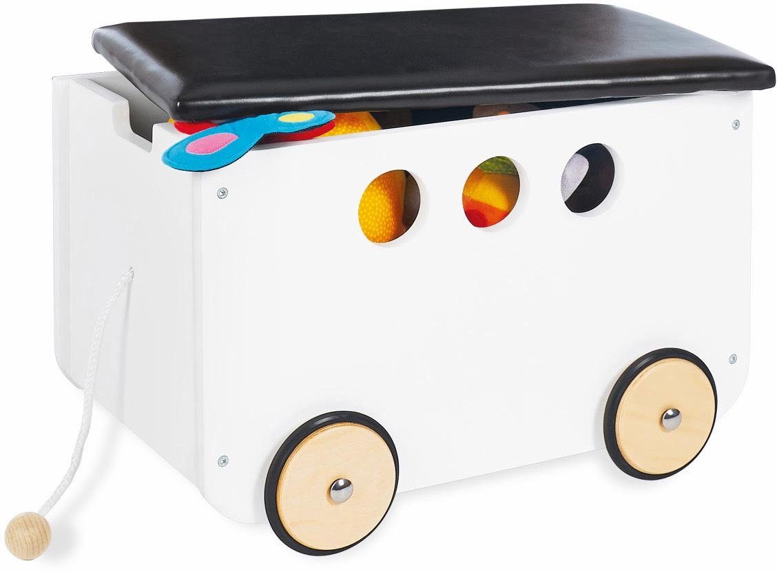 Pinolino® Truhe Jim, mit 4 Rollen und Zugseil