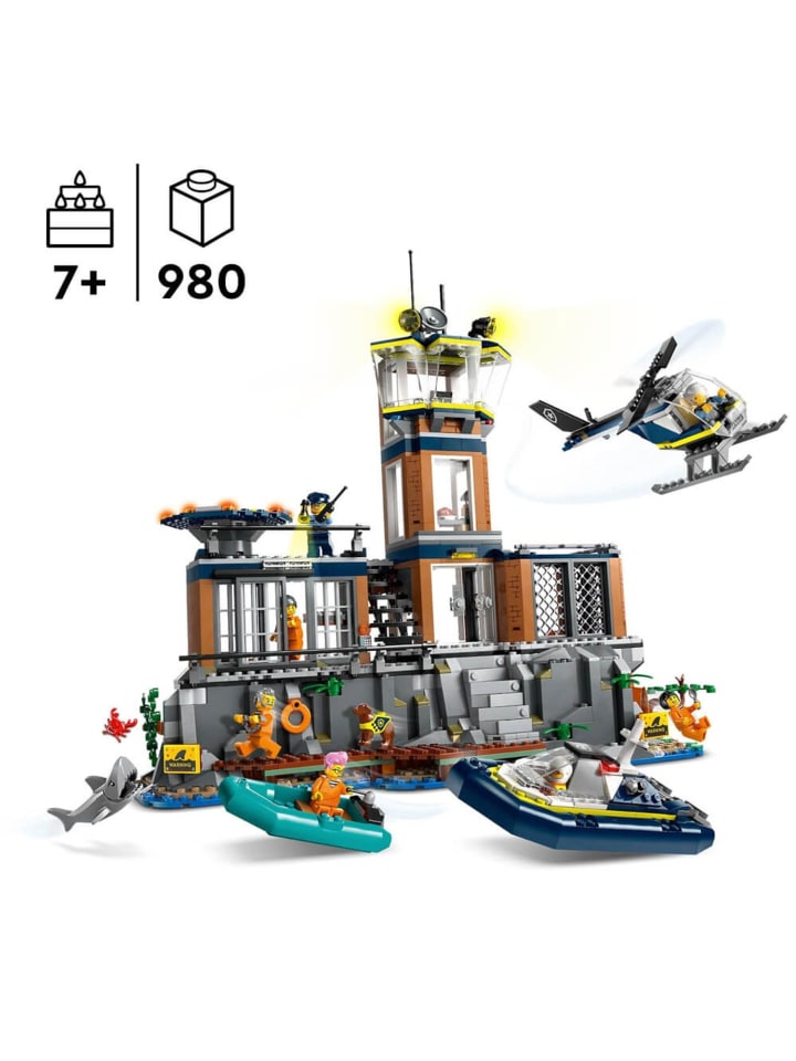 LEGO City Polizeistation auf der Gefängnisinsel in Mehrfarbig ab 7 Jahre günstig kaufen onesize