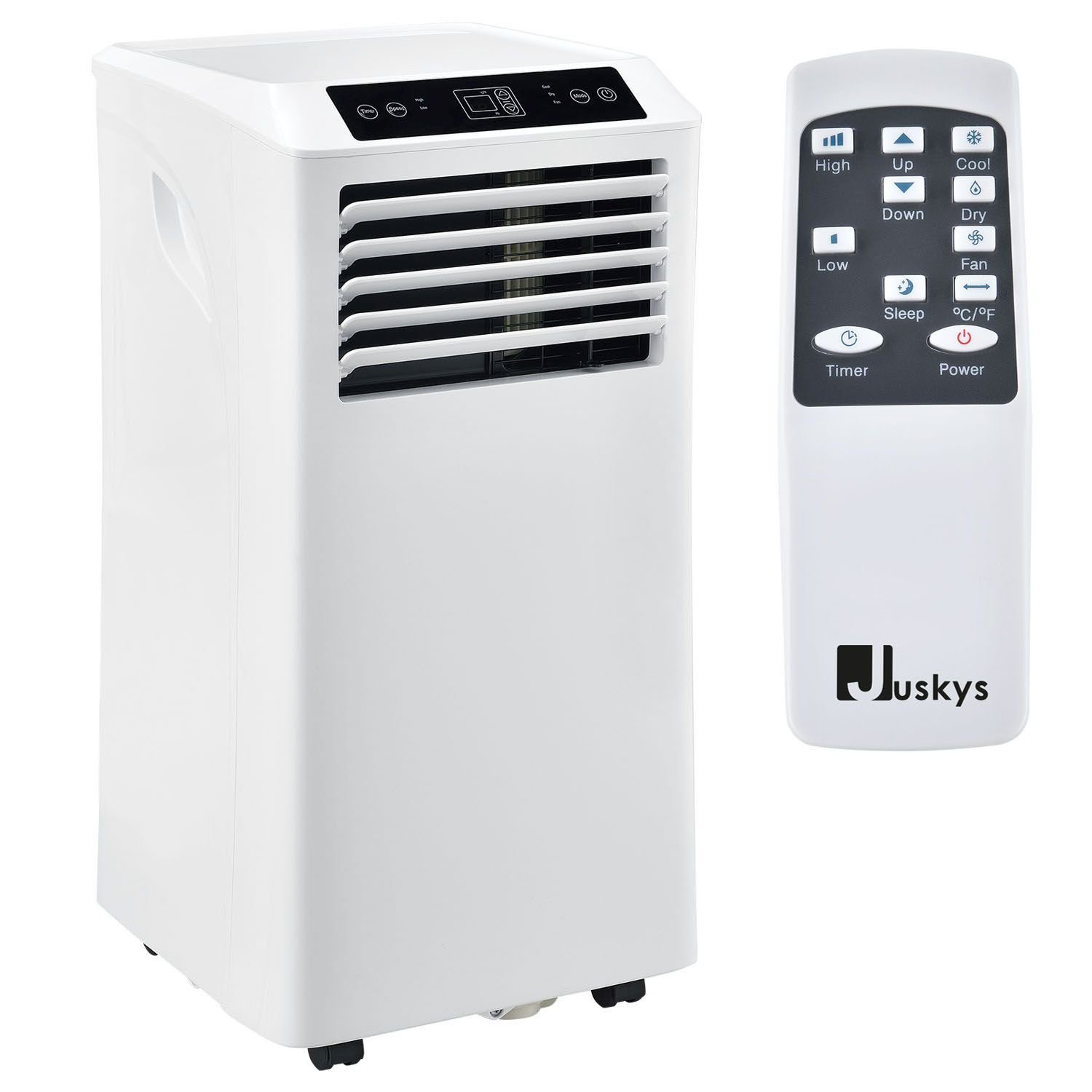 Juskys Klimagerät MK950W2, Klimaanlage mit Fernbedienung, Timer und Temperatureinstellung
