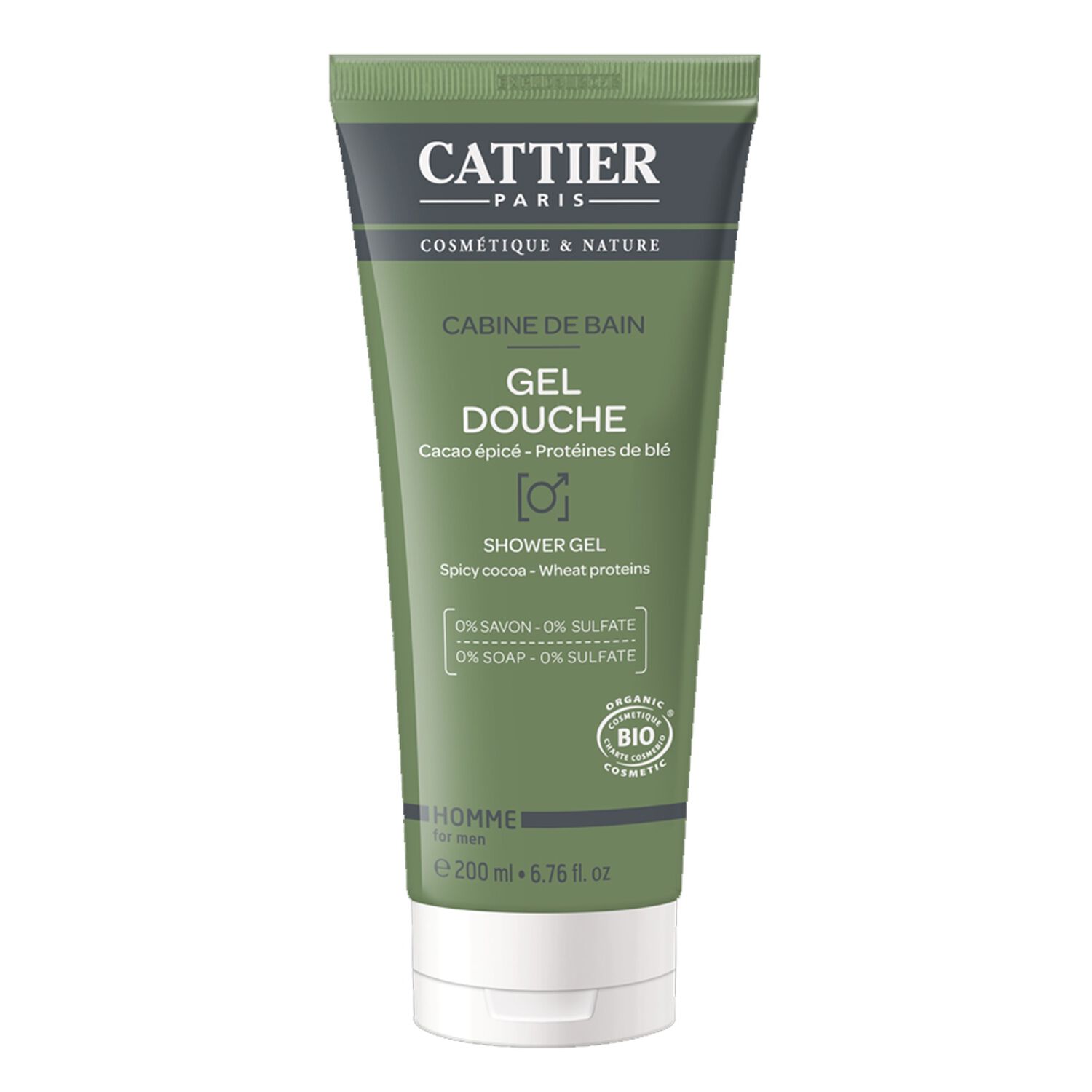 Cattier Homme - Cabine de Douche Gel Douche 200 ml