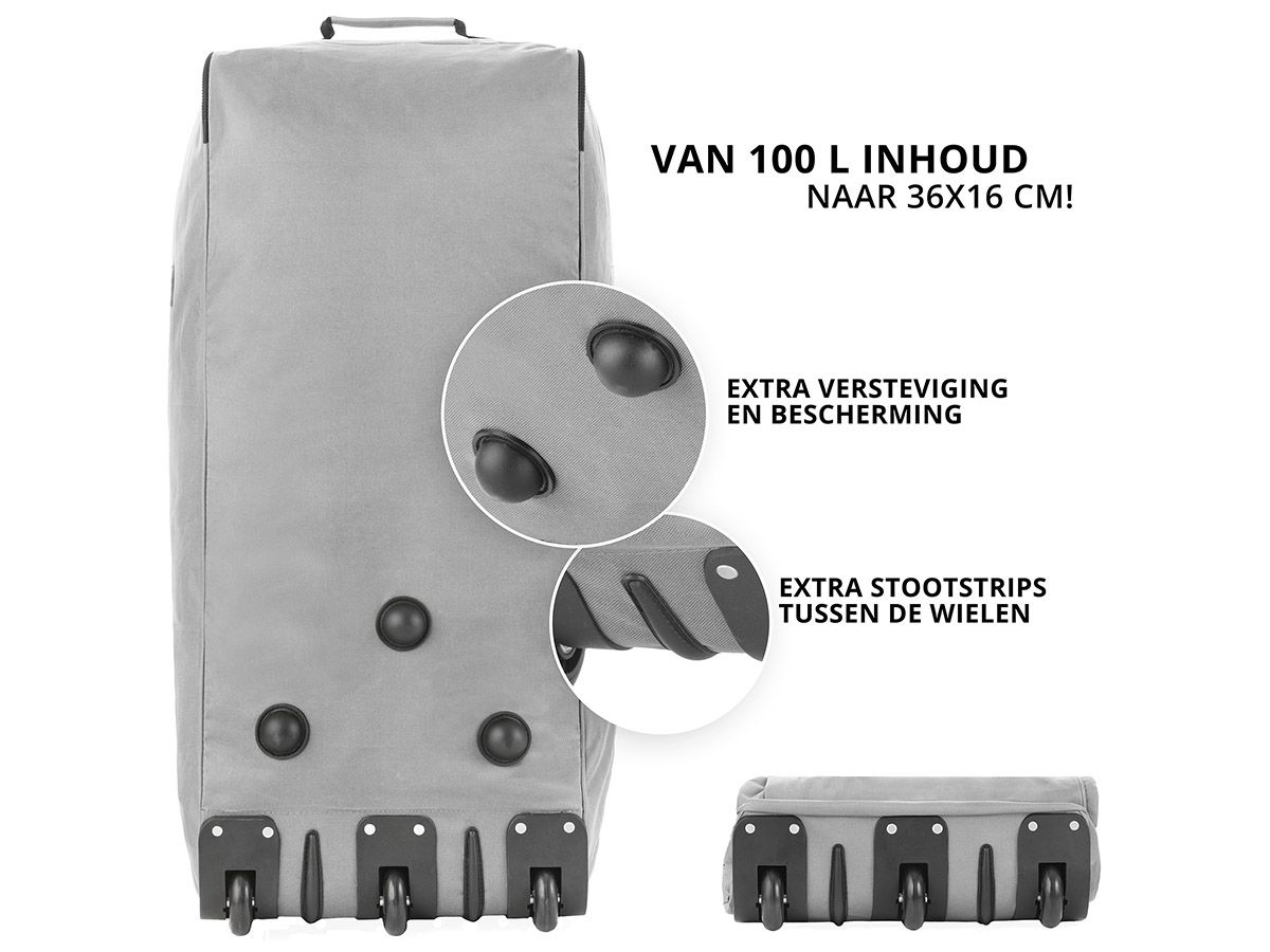 TravelZ 100 Liter faltbare Rolltasche