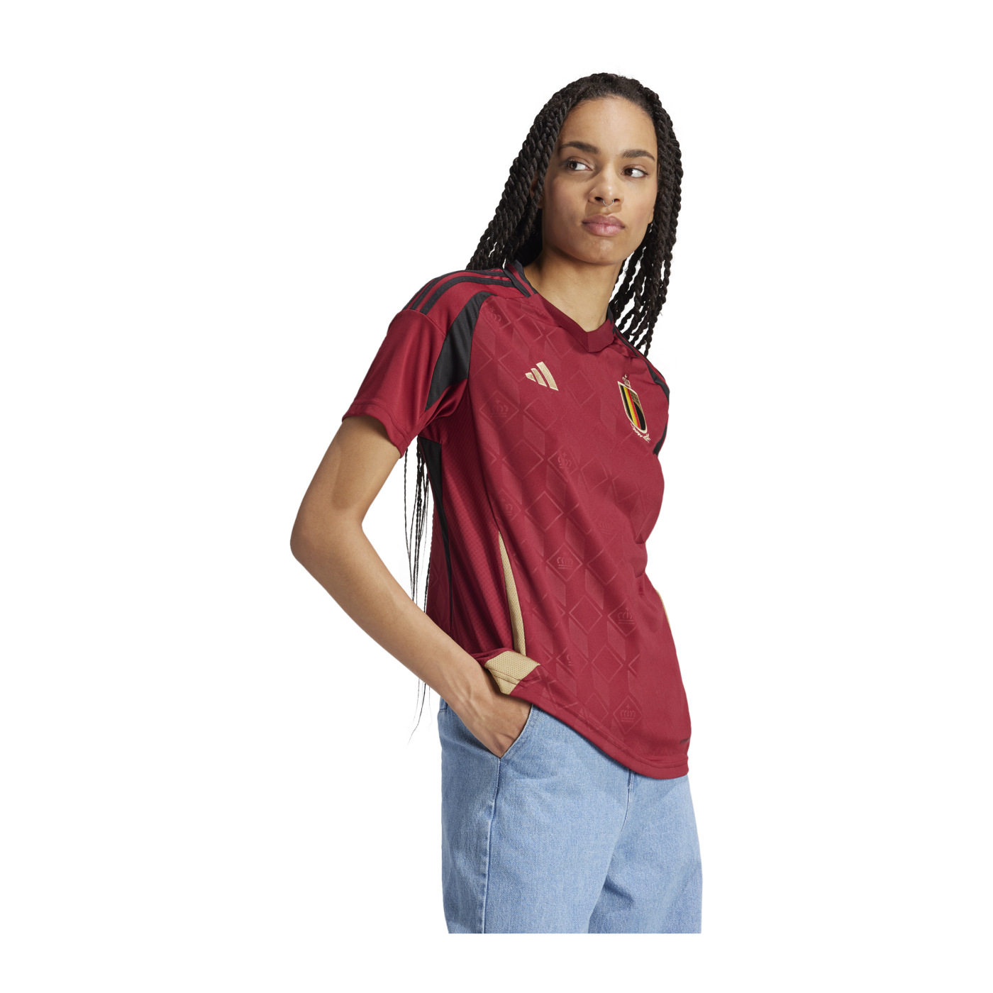 adidas Belgien Trikot Home EM 2024 Damen Rot
