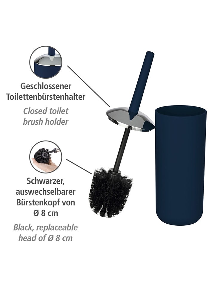 Wenko WC-Garnitur ''Brasil'' in Dunkelblau - (H)37 cm günstig kaufen onesize