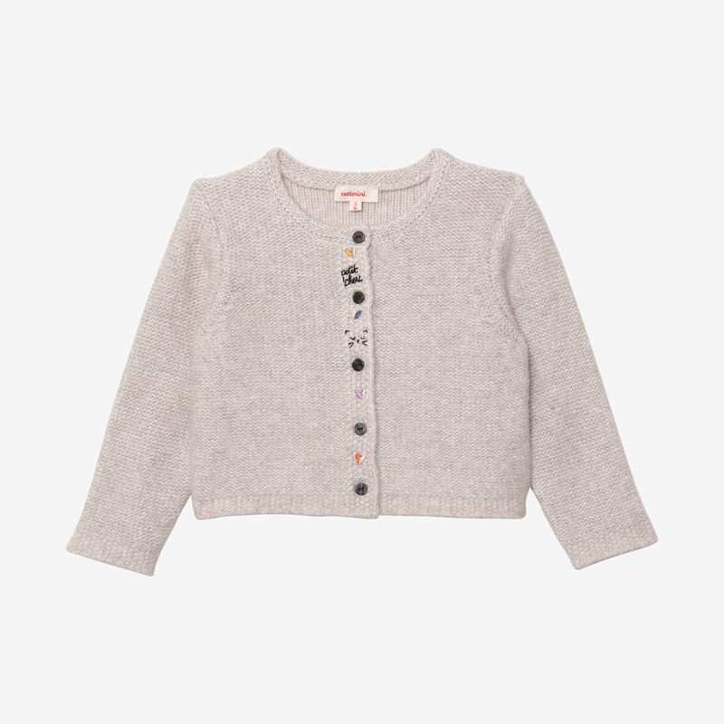 Cardigan fille tricot lurex gris bébé fille Catimini