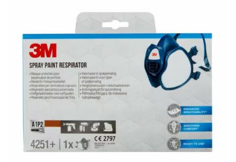3M 1.21.15.425.15 4251+ Porvédő maszk festékszórókhoz A1P2 1 darab