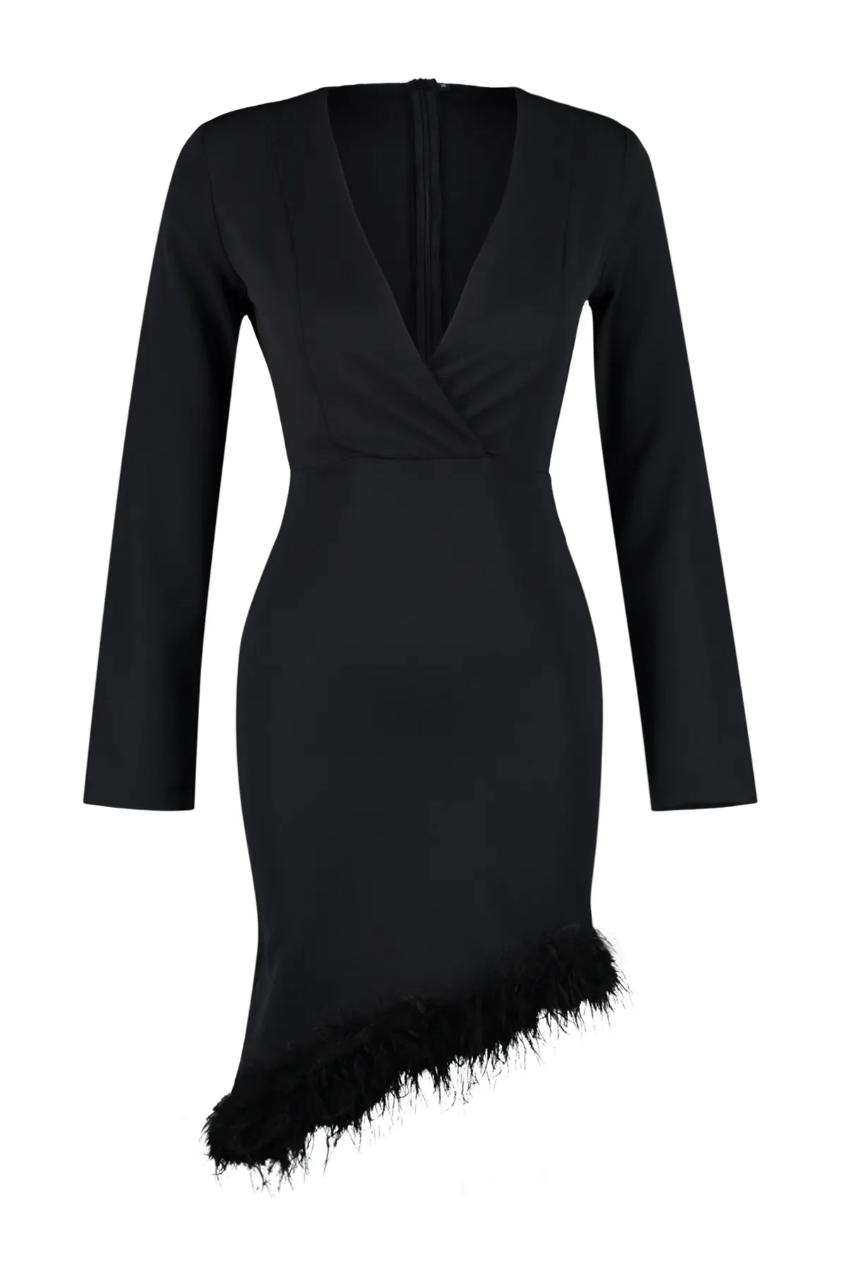 Trendyol Collection  Schwarzes, detailliertes Otriş-Kleid TPRAW24EL00147