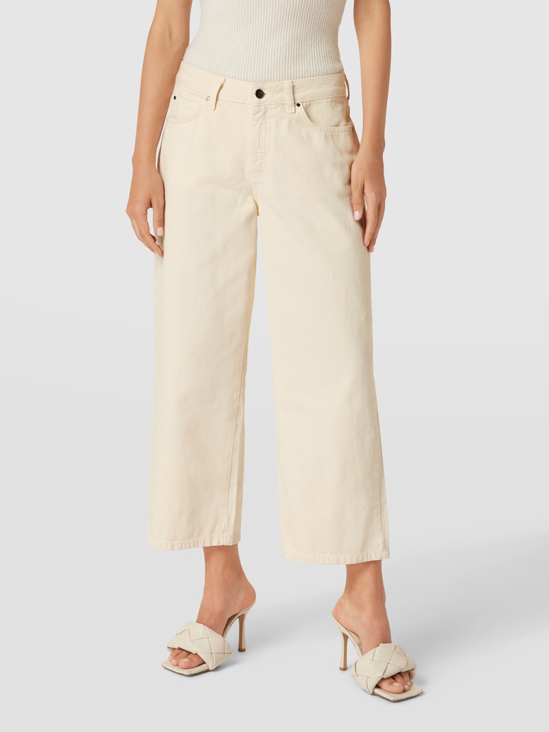 Jeans mit Strukturmuster in offwhite