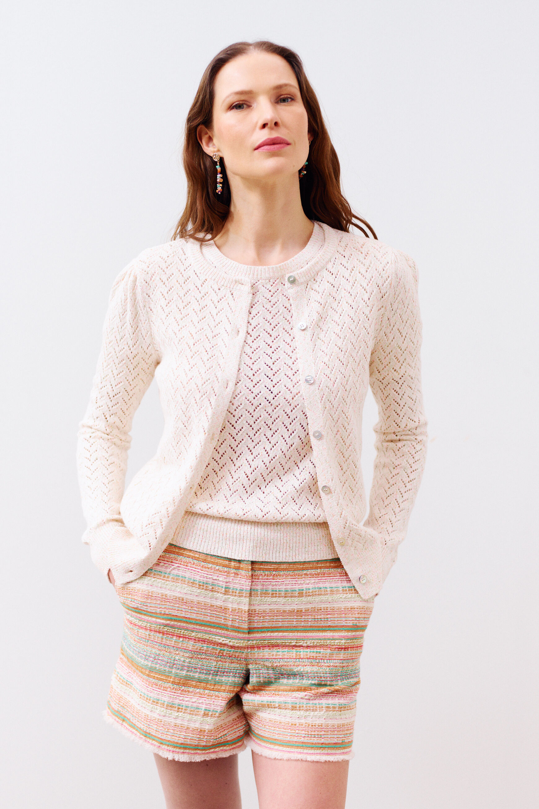 pull cesar rose champagne femme