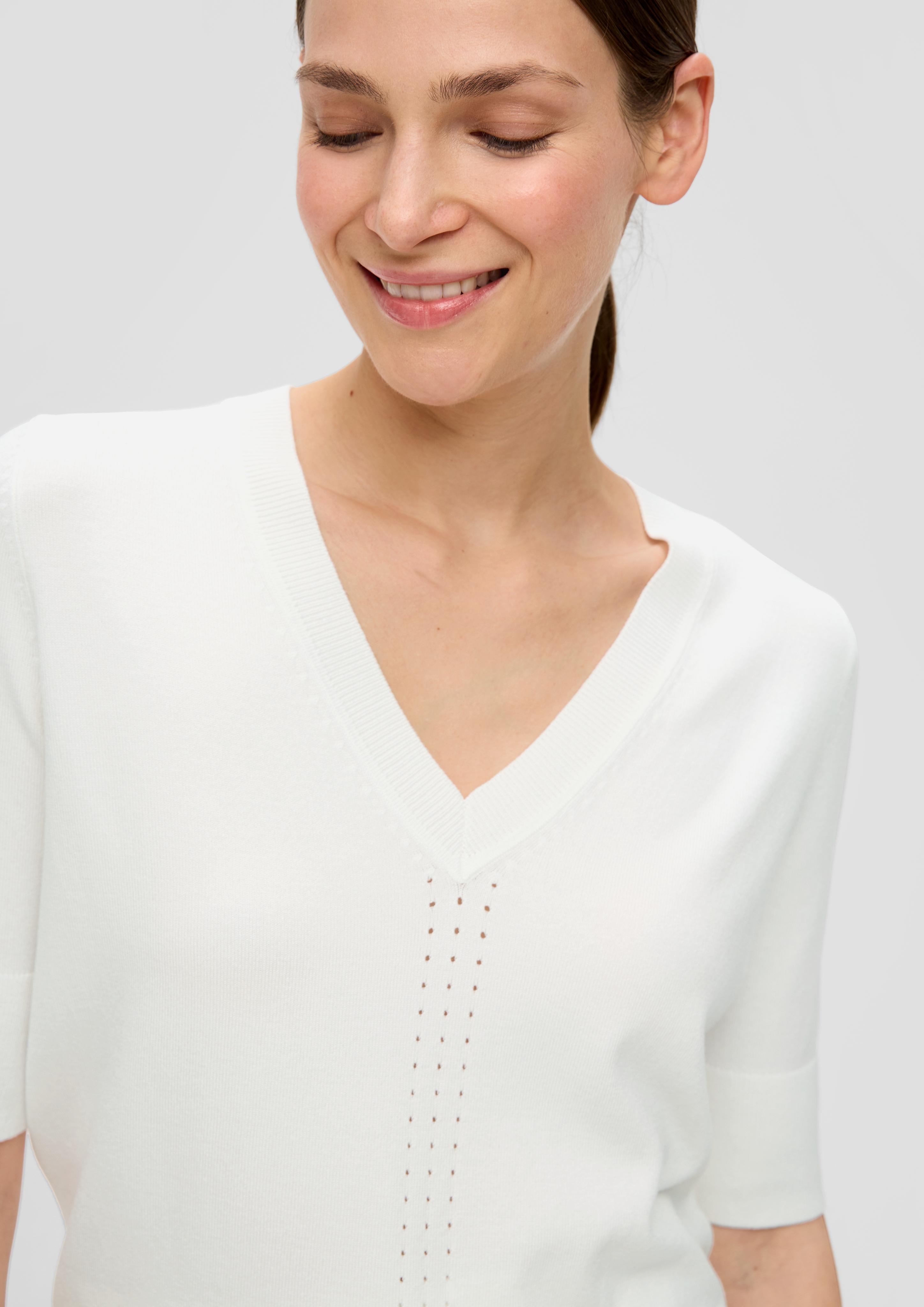 Strickshirt mit Lochmuster  2145579-0200