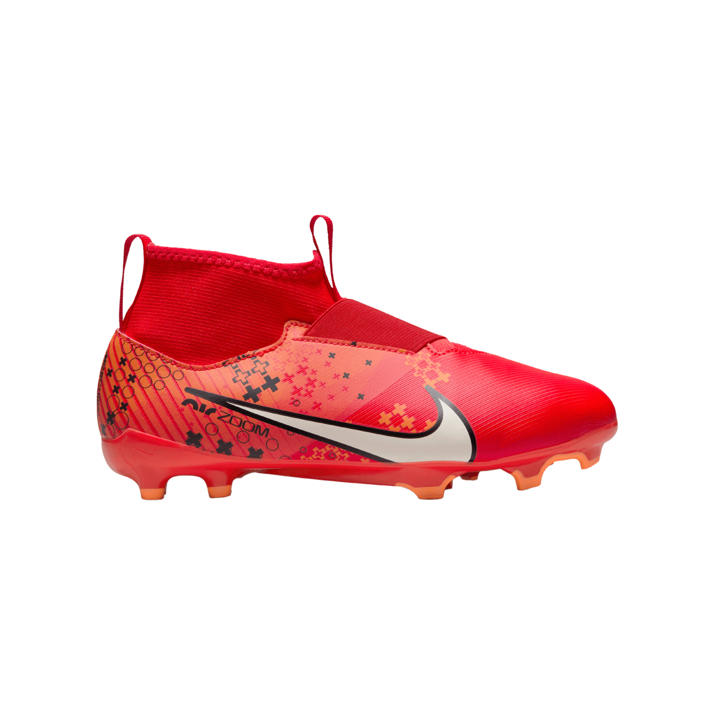 Nike Air Zoom Mercurial Superfly IX Academy FG Kids Rot Weiss Orange F600