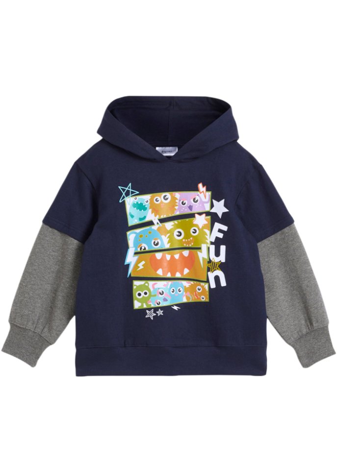Jungen Layer Kapuzensweatshirt