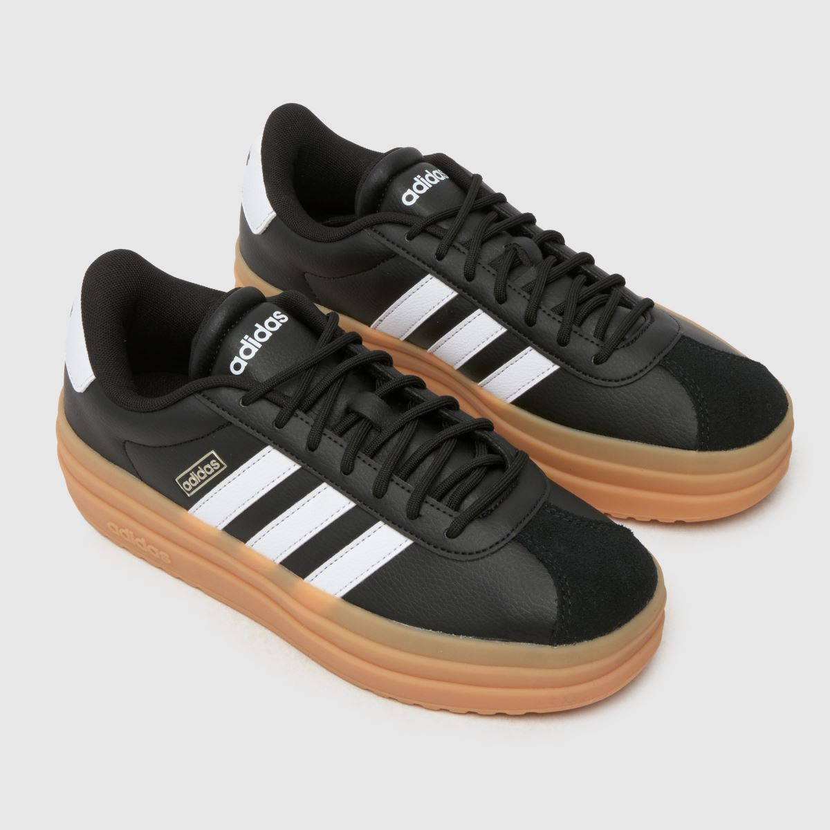 adidas vl court bold träningsskor i svart och vitt